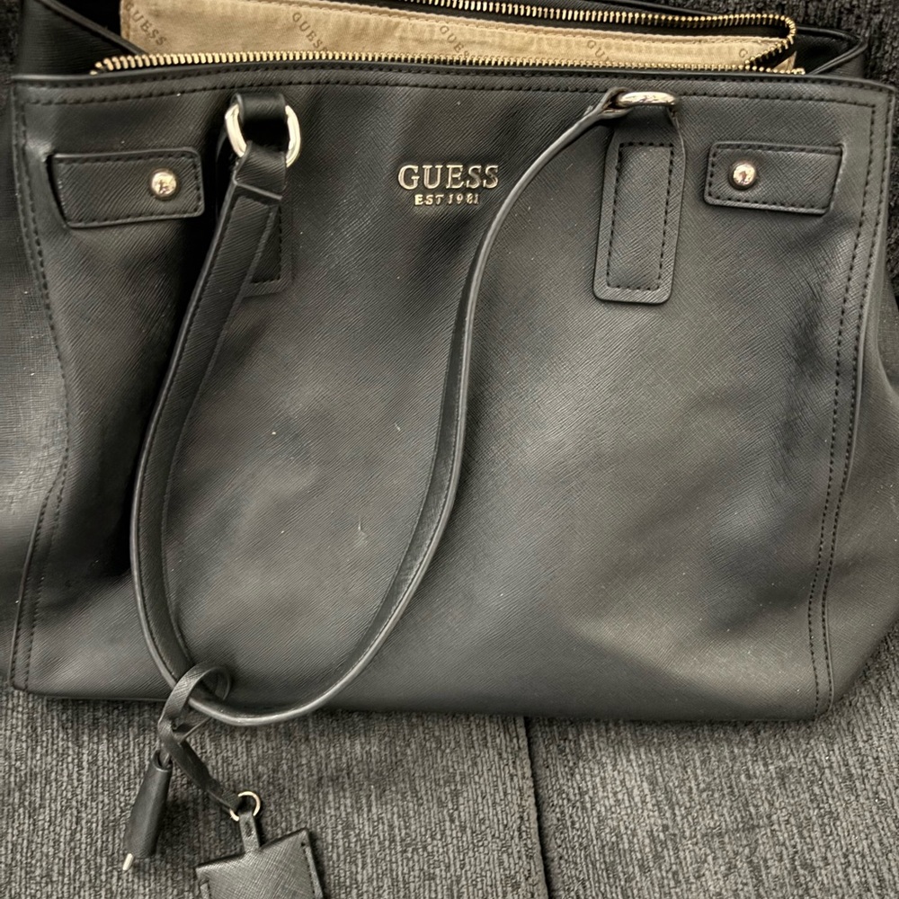 GUESS Black Leather Women's Bag